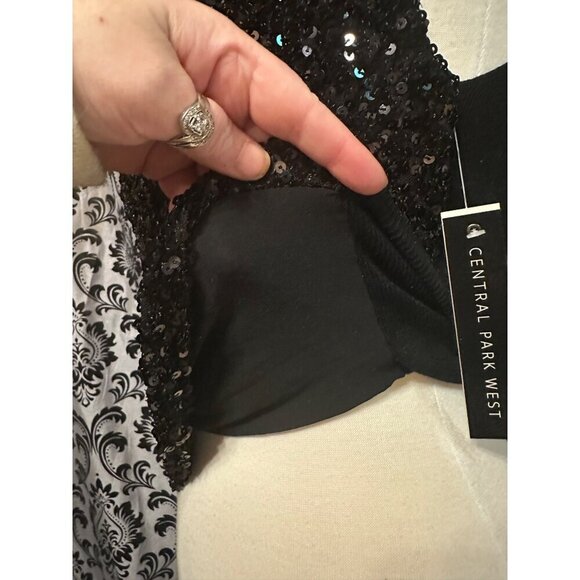 Sequin Embellished Sleeveless Tank Top By Central Park West Size Small NWT MSRP - Picture 4 of 5